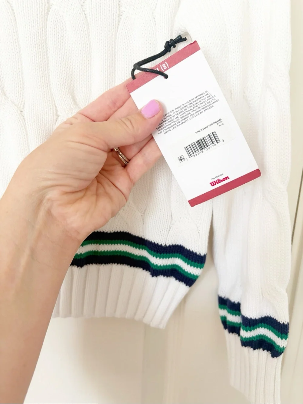 NEW • med (8) Wilson sweater and white pleated mesh tennis skirt